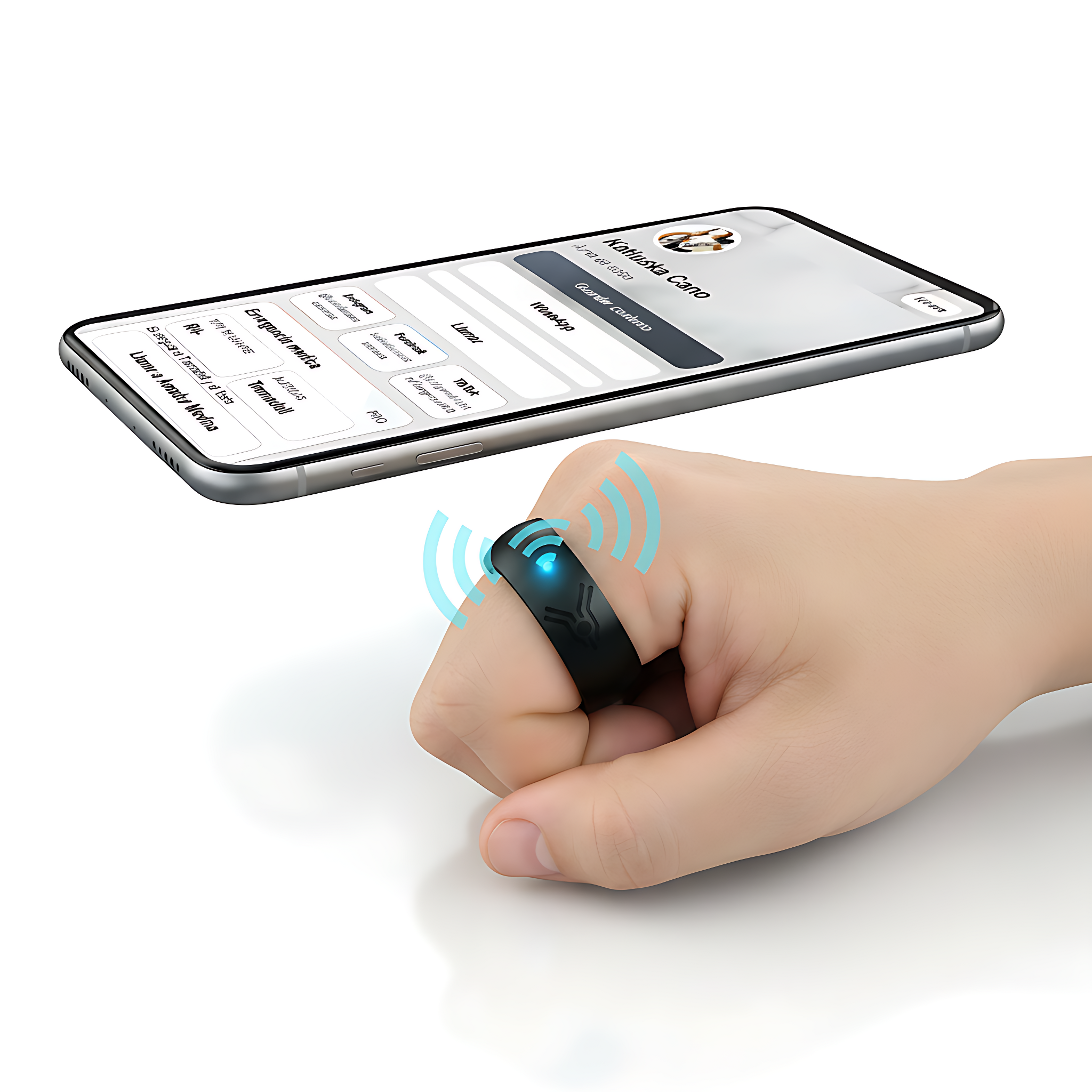 Anillo VynTap activando perfil por NFC